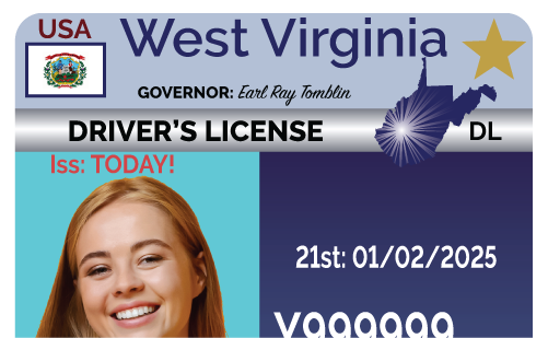 West Virginia driver's license cropped
